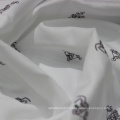 C52%tencel48%Twill 1/2z white printed cotton tencel fabric